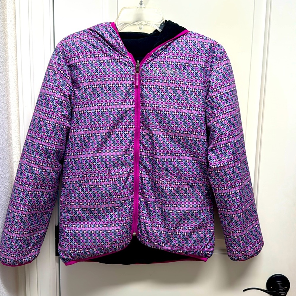 Columbia puffy reversible jacket with hood